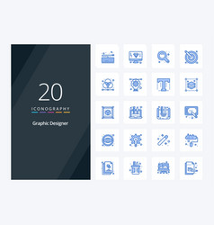 20 Graphic Designer Blue Color Icon