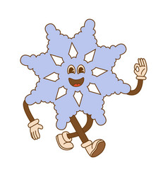 Comic Character Of A Groovy Snowflake