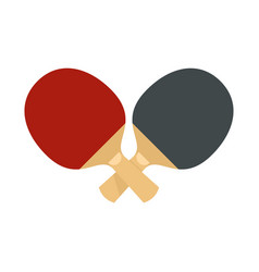 Crossed ping pong paddle icon simple style Vector Image