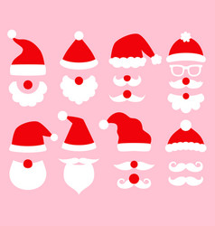 Santa Hats Christmas Party Design Set