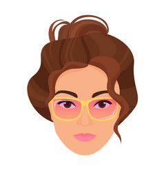 Woman Head With Stylish Bun