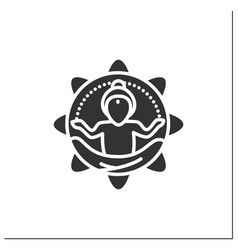 Yoga Master Glyph Icon