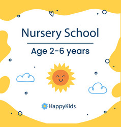 Flat Nursery School Posts Set