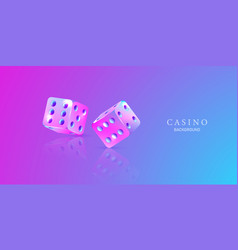 3d Casino Dice Design Background On Luxury