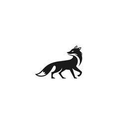 Beautiful Fox And Wolf Silhouette Animal Logo