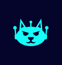 Cat Robot Head Modern Logo