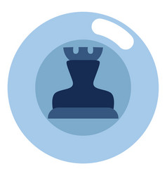 Chess Black Rook On White Background