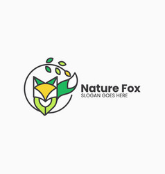 Logo Nature Fox Simple Mascot Style