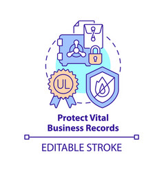 Protect Vital Business Records Concept Icon