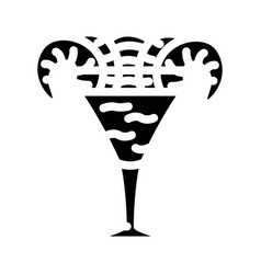 Shrimp Cocktail Sea Cuisine Glyph Icon