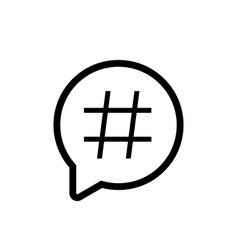 Hashtag Icon Social Media Hash Tag Symbol Flat