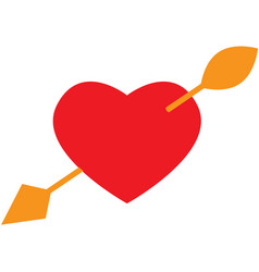 Heart And Arrow Emoji Icon On White Background