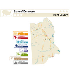 Map Of Kent County In Delaware Usa