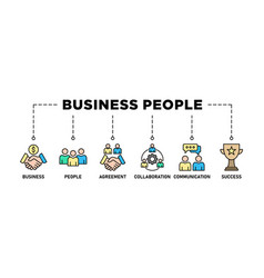 Business People Banner Web Icon