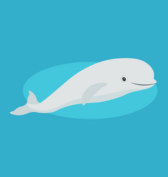 Cute Beluga Whale Icon Funny White Arctic