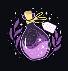 Hand Drawn Bottle With Magic Potion