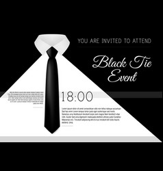 A4 Elegant Black Tie Event Invitation Template