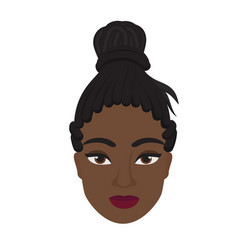 African Woman Head With Bun