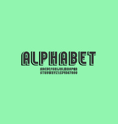 Black Font Trendy Facet Alphabet Condensed