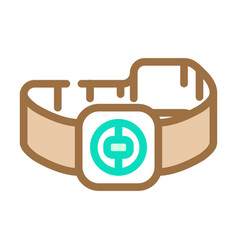 Chest Heart Rate Monitor Color Icon