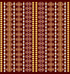 Seamless Pattern Gold Jewelry Chains And Beads