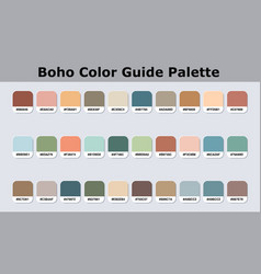 Set Of Boho Color Palette With Rgb Hex Code