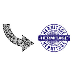 Distress Hermitage Badge And Geometric Rotate