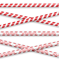 Realistic Red And White Danger Tape Protective