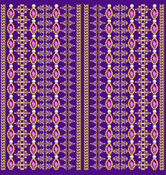 Seamless Pattern Gold Jewelry Chains And Beads