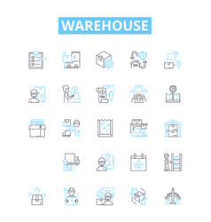 Warehouse Line Icons Set