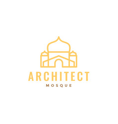 Architect Mosque Dome Minimalist Logo Design