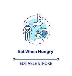 Eat When Hungry Concept Icon Conscious Nutrition