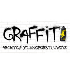 Spray Graffiti Font Urban Wall Tagging Lettering