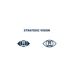 Strategic Vision Icon Outline And Filled