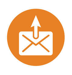 Arrow Up Outgoing Icon Orange Color