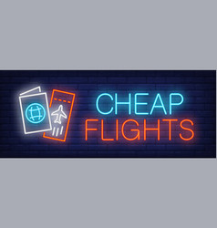 Cheap Flights Neon Sign