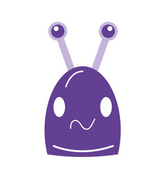 Isolated Colored Fluffy Alien Toy Icon