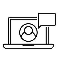 Laptop Online Trust Icon Outline Social