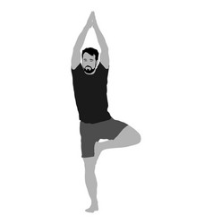 Sport Man Exercises Yoga Yoga Pose