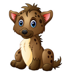 Cute Baby Hyena Sitting