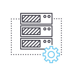 Data Warehouse Line Icon Outline Symbol