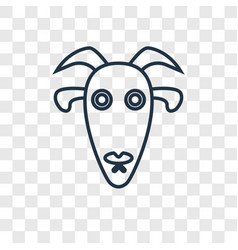 Goat Concept Linear Icon Isolated On Transparent