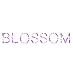 Lettering Blossom From Letters In The Form