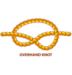 Overhand Knot Isolated On White Household Binding