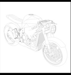 Retro Cafe Racer Classic Motorcycle Wire Frame