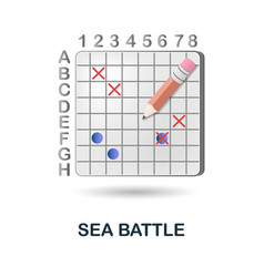 Sea Battle Icon 3d From Table Games Collection