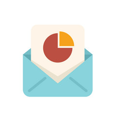 Segment Market Mail Icon Flat Target Chart