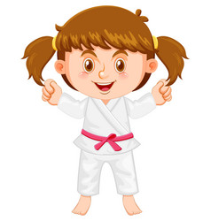 A Girl In Taekwondo Uniform