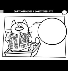 Cartoon Meme Template With Cat In Litter Box