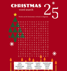 Christmas Word Search Puzzle